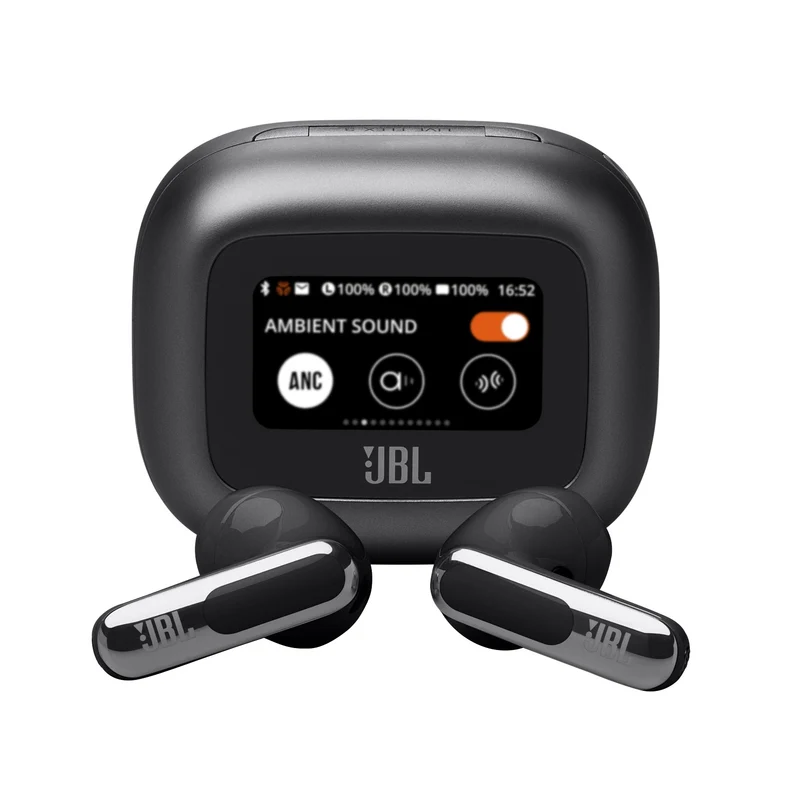 JBL Live Flex 3 True Wireless Noise-Cancelling Earbuds with Open-Stick Design & Smart Charging Case (Black, Silver, Blue, Purple)