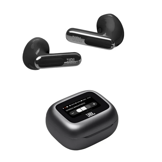 JBL Live Flex 3 True Wireless Noise-Cancelling Earbuds with Open-Stick Design & Smart Charging Case (Black, Silver, Blue, Purple)