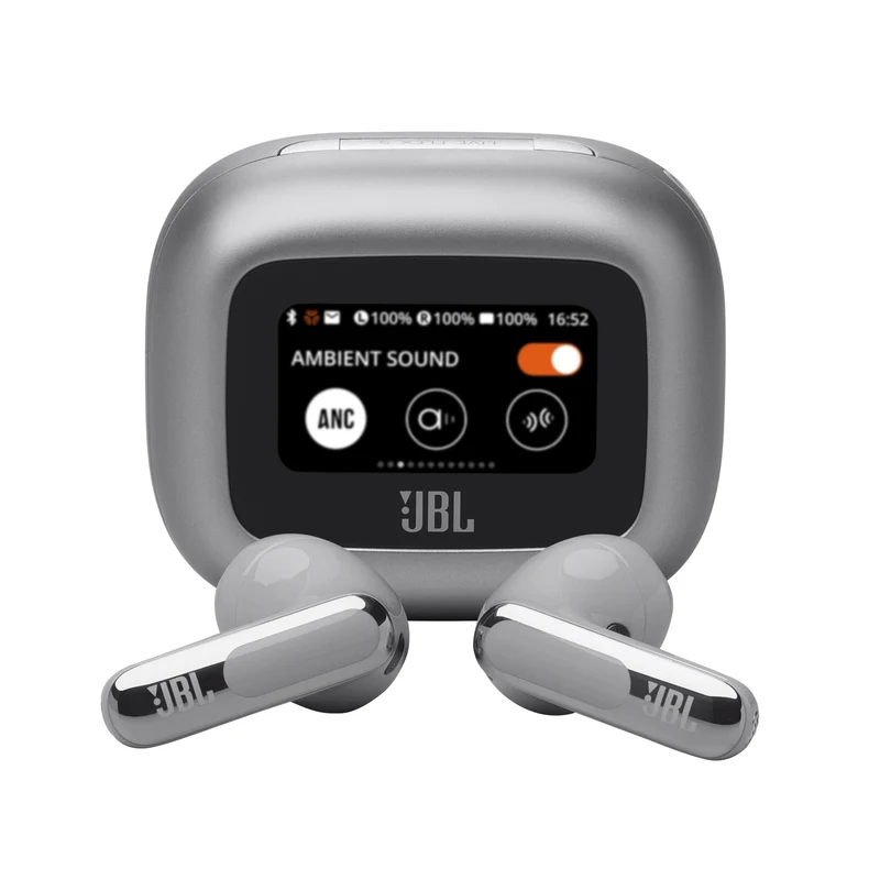 JBL Live Flex 3 True Wireless Noise-Cancelling Earbuds with Open-Stick Design & Smart Charging Case (Black, Silver, Blue, Purple)