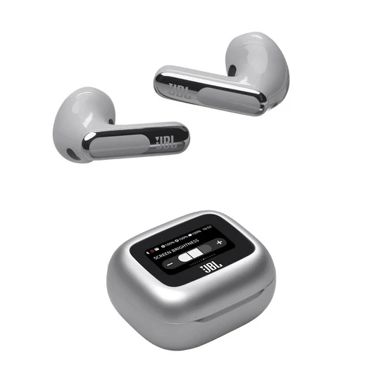 JBL Live Flex 3 True Wireless Noise-Cancelling Earbuds with Open-Stick Design & Smart Charging Case (Black, Silver, Blue, Purple)