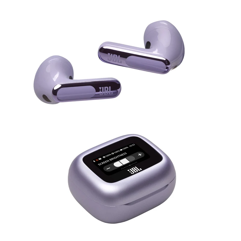 JBL Live Flex 3 True Wireless Noise-Cancelling Earbuds with Open-Stick Design & Smart Charging Case (Black, Silver, Blue, Purple)