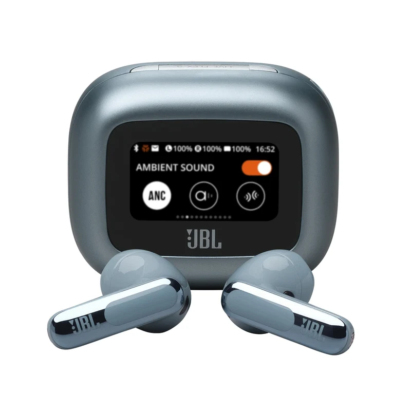 JBL Live Flex 3 True Wireless Noise-Cancelling Earbuds with Open-Stick Design & Smart Charging Case (Black, Silver, Blue, Purple)