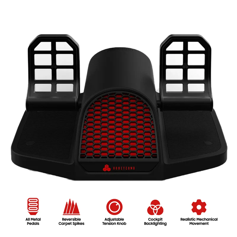 Honeycomb Charlie Rudder Pedals with Adjustable Tension (HC003073)
