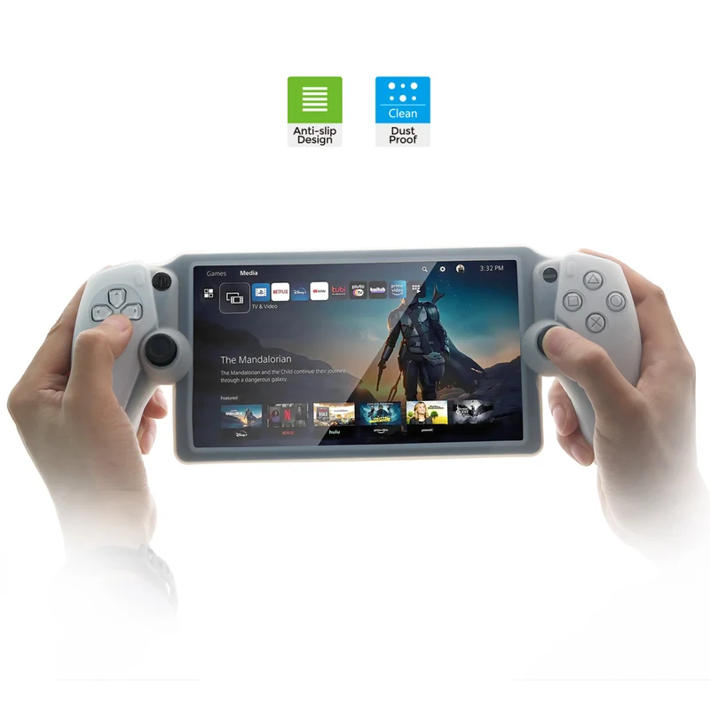 Dobe Silicone Case for Playstation Portal TP5-3586 (Transparent Red, Transparent Blue, Transparent White)