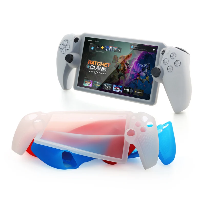 Dobe Silicone Case for Playstation Portal TP5-3586 (Transparent Red, Transparent Blue, Transparent White)