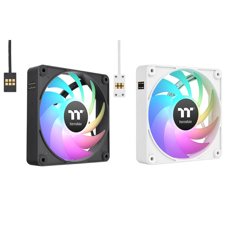 Thermaltake CT140 EX ARGB Sync PC Cooling Fan (3-Fan Pack) (Black, White)