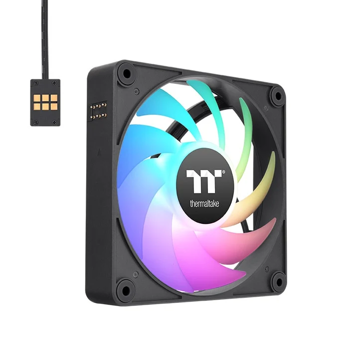 Thermaltake CT140 EX ARGB Sync PC Cooling Fan (3-Fan Pack) (Black, White)