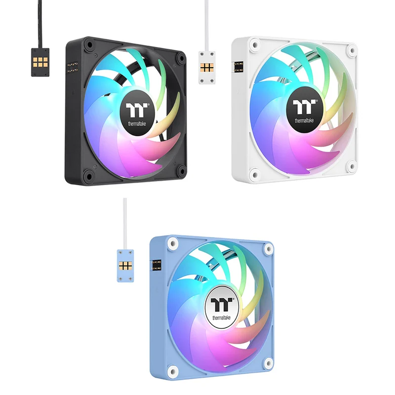 Thermaltake CT120 EX ARGB Sync PC Cooling Fan (3-Fan Pack) (Black, White, Hydrangea Blue)