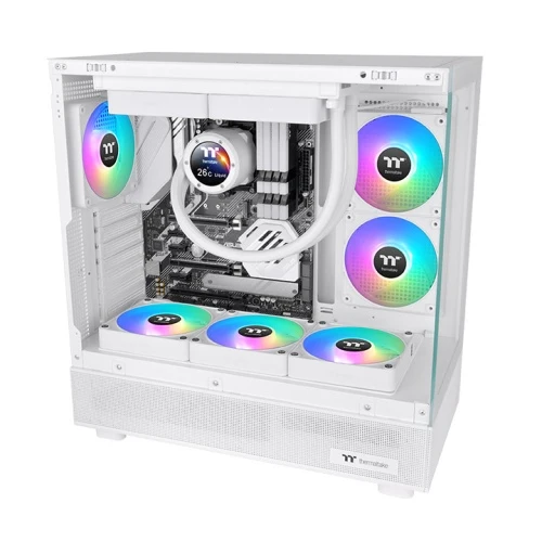 Thermaltake CT120 EX ARGB Sync PC Cooling Fan (3-Fan Pack) (Black, White, Hydrangea Blue)