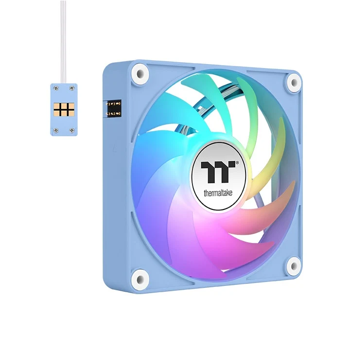 Thermaltake CT120 EX ARGB Sync PC Cooling Fan (3-Fan Pack) (Black, White, Hydrangea Blue)