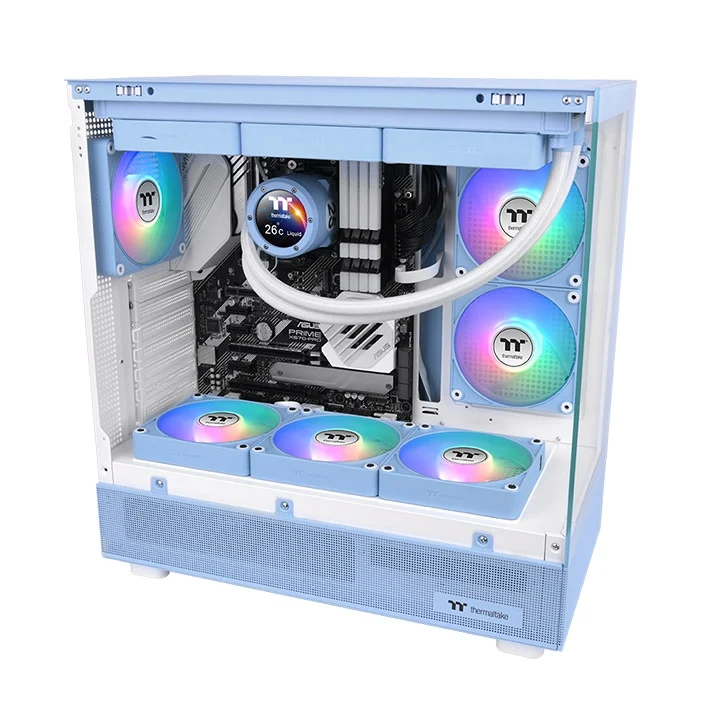 Thermaltake CT120 EX ARGB Sync PC Cooling Fan (3-Fan Pack) (Black, White, Hydrangea Blue)