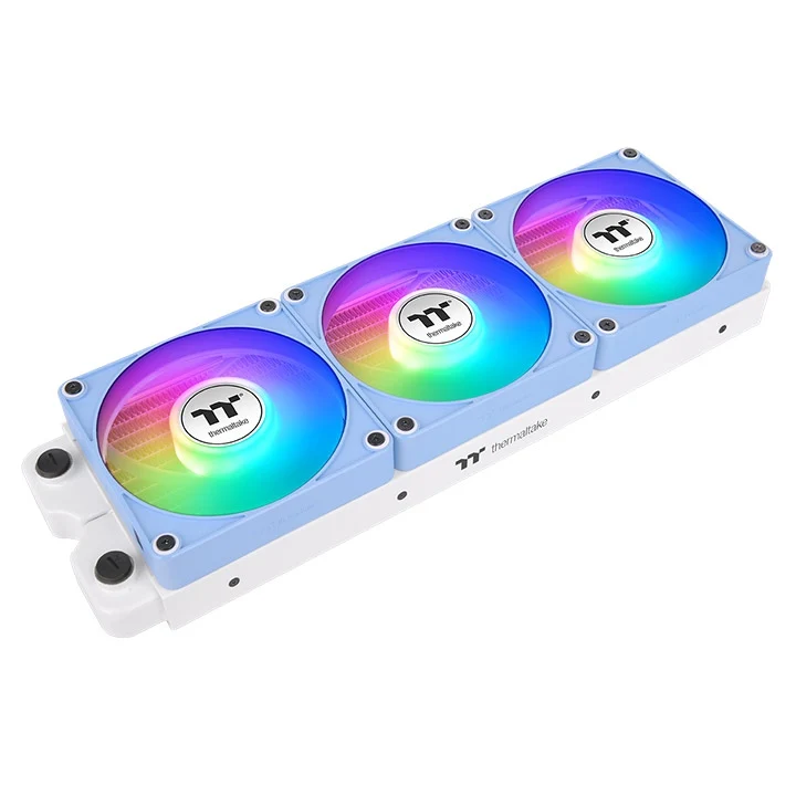 Thermaltake CT120 EX ARGB Sync PC Cooling Fan (3-Fan Pack) (Black, White, Hydrangea Blue)