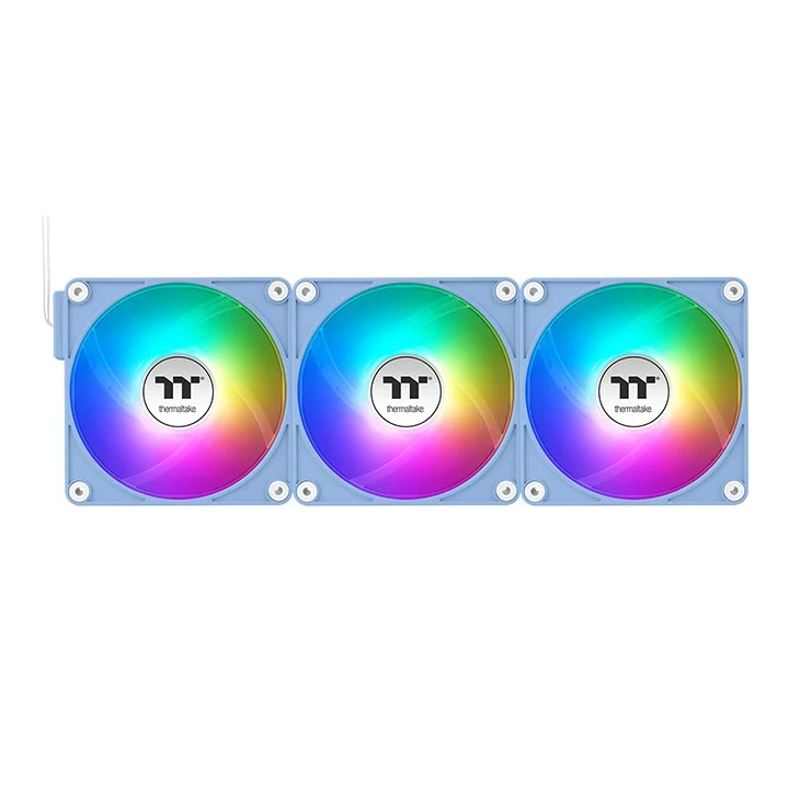 Thermaltake CT120 EX ARGB Sync PC Cooling Fan (3-Fan Pack) (Black, White, Hydrangea Blue)
