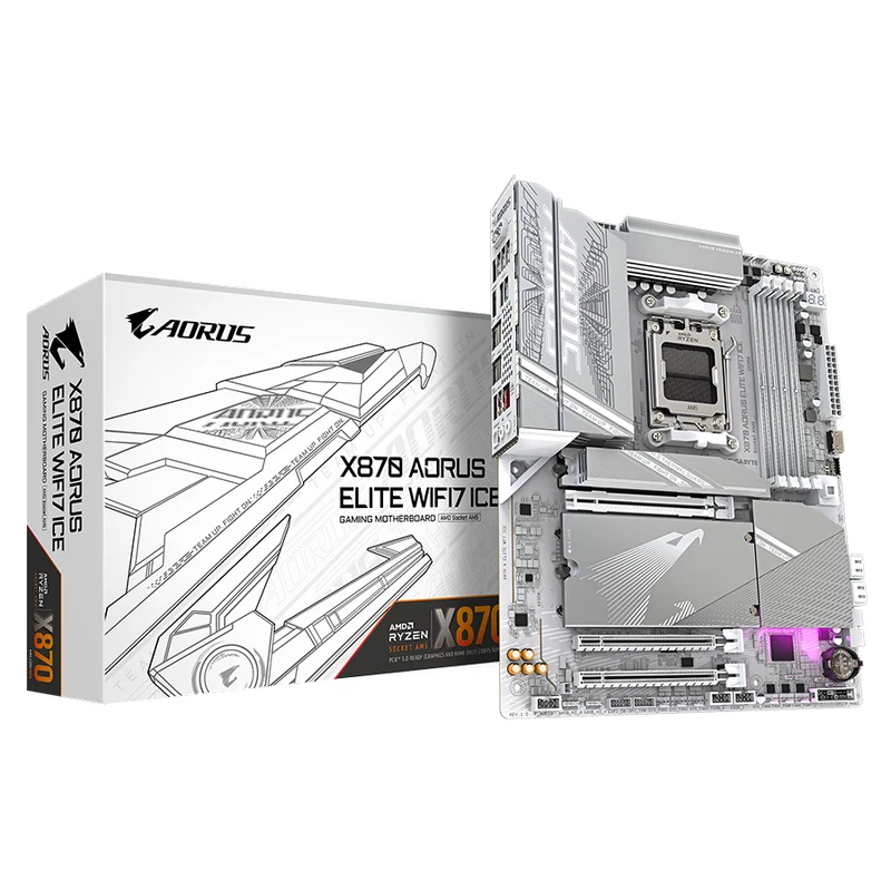 Gigabyte X870 Aorus Elite WiFi 7 ICE DDR5 AMD Gaming Motherboard