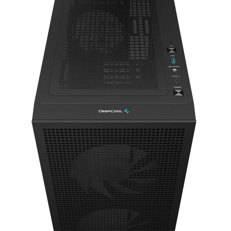 Deepcool CH360 Micro Tower Mini-ITX/Micro ATX Case Airflow Tempered glass + Mesh side panel (Black, White)