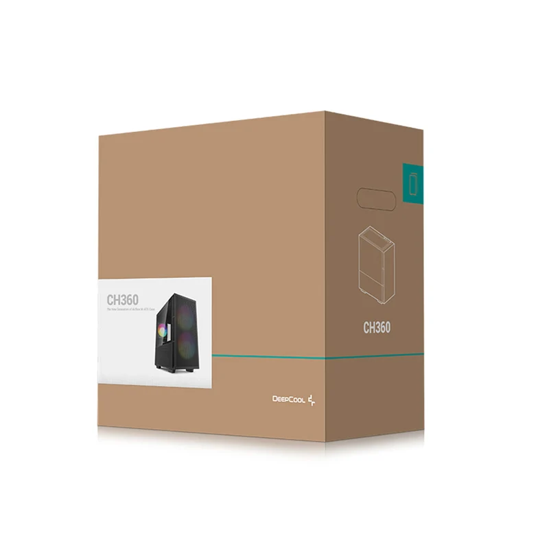 Deepcool CH360 Micro Tower Mini-ITX/Micro ATX Case Airflow Tempered glass + Mesh side panel (Black, White)