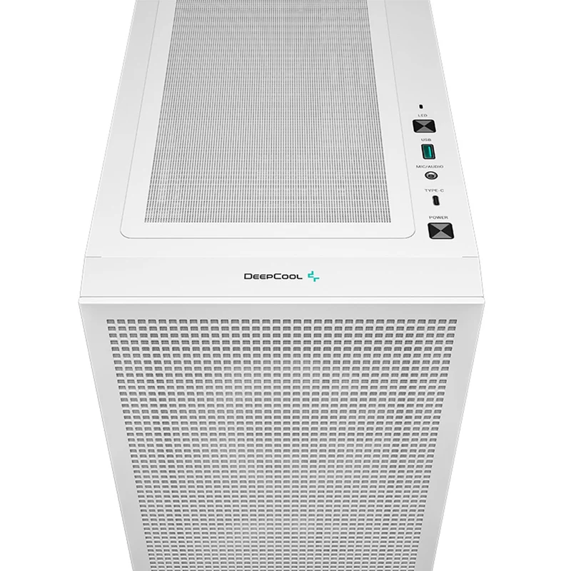 Deepcool CH360 Micro Tower Mini-ITX/Micro ATX Case Airflow Tempered glass + Mesh side panel (Black, White)
