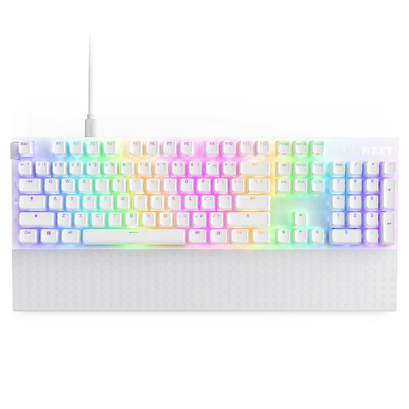 NZXT Function 2 Full-Size Optical Gaming Keyboard (Matte White)