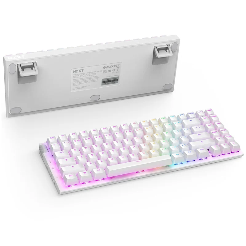 NZXT Function 2 MiniTKL Compact Tenkeyless Optical Gaming Keyboard (Matte White)