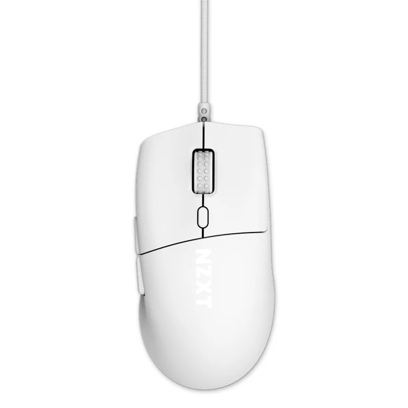 NZXT Lift 2 Ergo Lightweight Ergonomic Wired Gaming Mouse (Matte Black, Matte White)