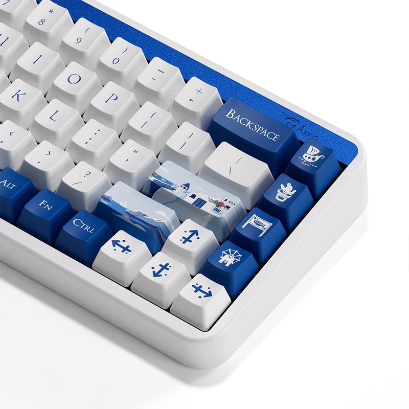 Akko JIN01 Santorini Aluminum Case Multi-Mode RGB Hot-Swappable Mechanical Keyboard (Akko Rosewood Switch)