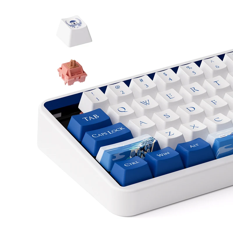 Akko JIN01 Santorini Aluminum Case Multi-Mode RGB Hot-Swappable Mechanical Keyboard (Akko Rosewood Switch)