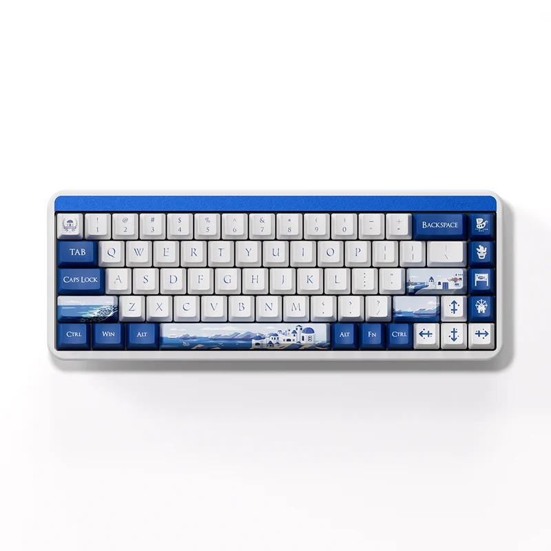 Akko JIN01 Santorini Aluminum Case Multi-Mode RGB Hot-Swappable Mechanical Keyboard (Akko Rosewood Switch)