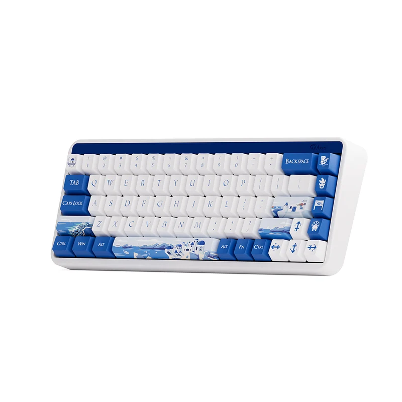 Akko JIN01 Santorini Aluminum Case Multi-Mode RGB Hot-Swappable Mechanical Keyboard (Akko Rosewood Switch)