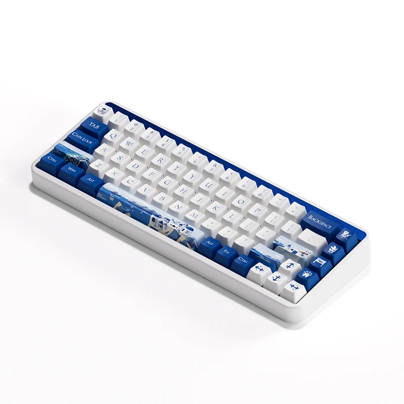 Akko JIN01 Santorini Aluminum Case Multi-Mode RGB Hot-Swappable Mechanical Keyboard (Akko Rosewood Switch)