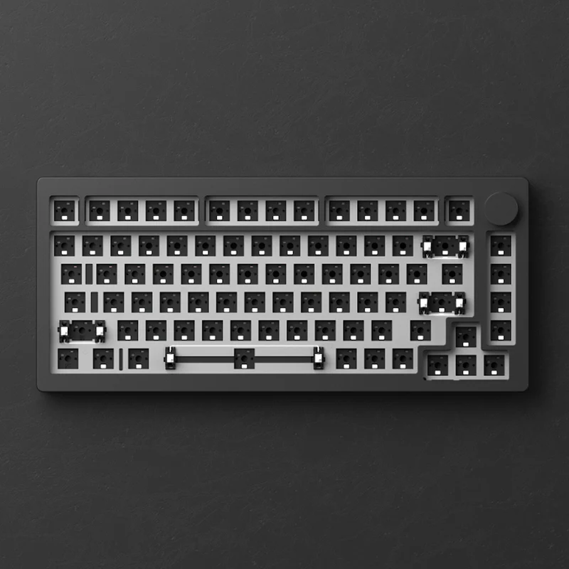 Monsgeek M1W V3 Barebone DIY Kit Aluminum Case Multi-Mode RGB Hot-Swappable Mechanical Keyboard (Dark Night)