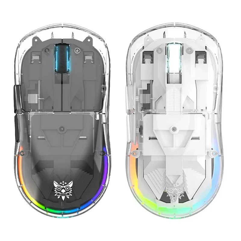 Onikuma CW926 RGB Dual-Mode eSports Gaming Mouse (Black, Transparent)