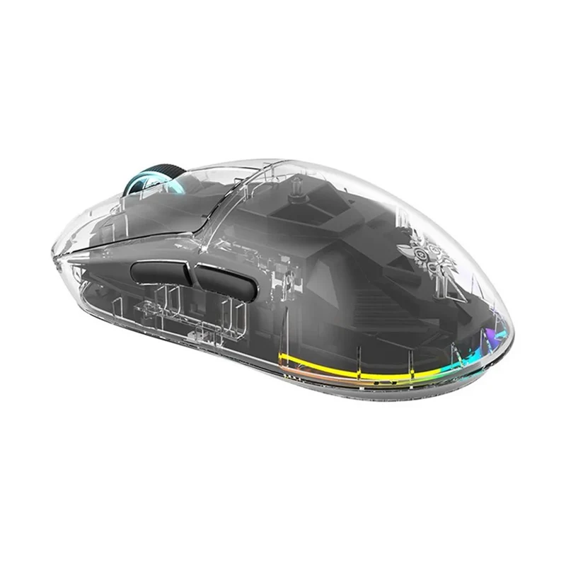 Onikuma CW926 RGB Dual-Mode eSports Gaming Mouse (Black, Transparent)