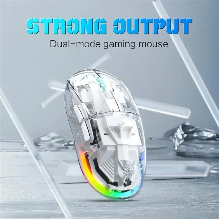 Onikuma CW926 RGB Dual-Mode eSports Gaming Mouse (Black, Transparent)