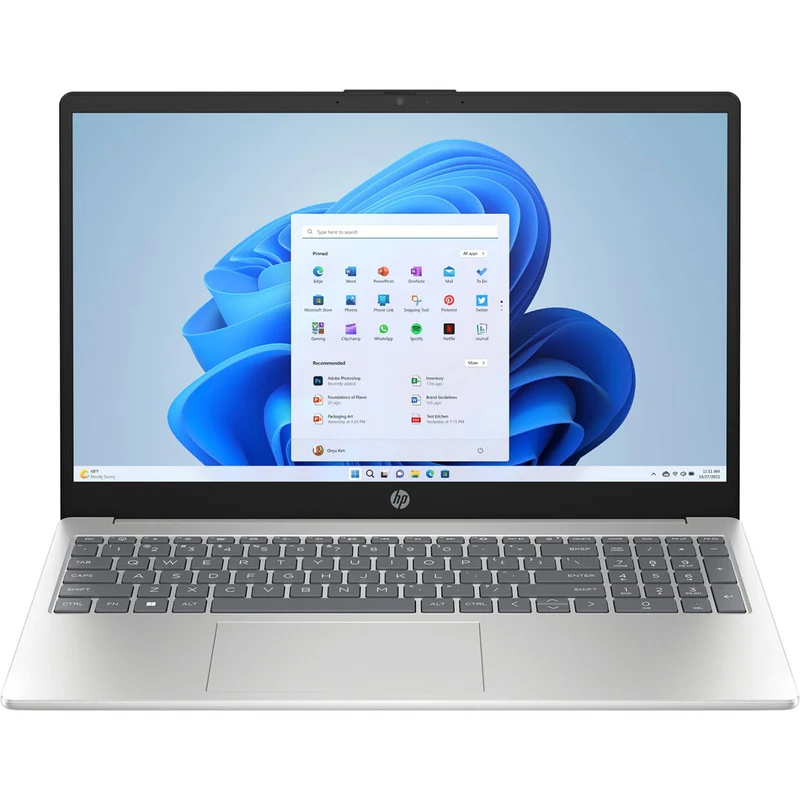 HP 15-FC1002AU Laptop (Natural Silver) | 15.6" FHD (1920x1080) IPS | R7-7735HS | 16GB RAM | 512GB SSD | AMD Radeon Integrated Graphics | Windows 11 Home | MS Office Home & Student 2021 + HP Prelude Topload Bag