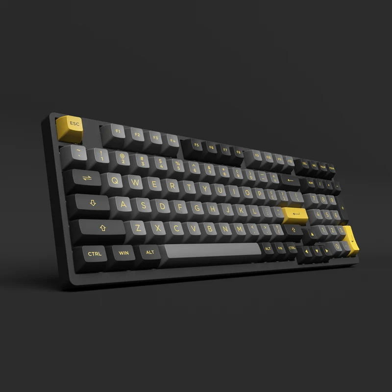Akko Black & Gold 3098B Plus Multi-Mode RGB Hot-Swappable Mechanical Keyboard (Akko V3 Cream Yellow Pro)