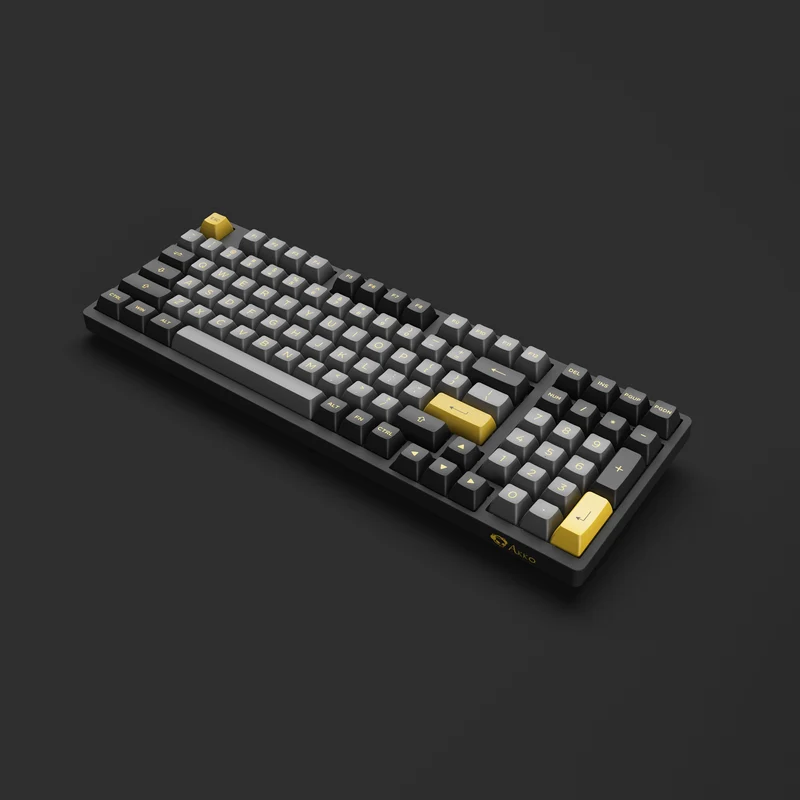Akko Black & Gold 3098B Plus Multi-Mode RGB Hot-Swappable Mechanical Keyboard (Akko V3 Cream Yellow Pro)