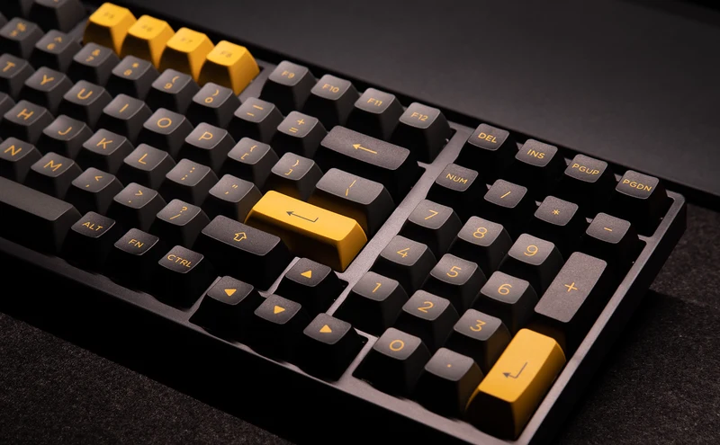 Akko Black & Gold 3098B Plus Multi-Mode RGB Hot-Swappable Mechanical Keyboard (Akko V3 Cream Yellow Pro)