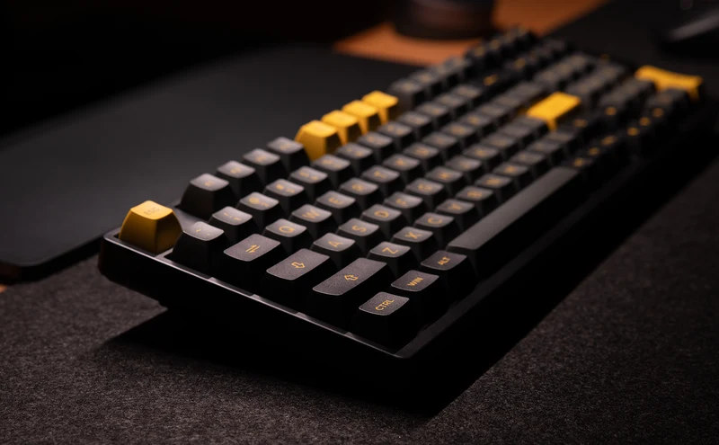 Akko Black & Gold 3098B Plus Multi-Mode RGB Hot-Swappable Mechanical Keyboard (Akko V3 Cream Yellow Pro)