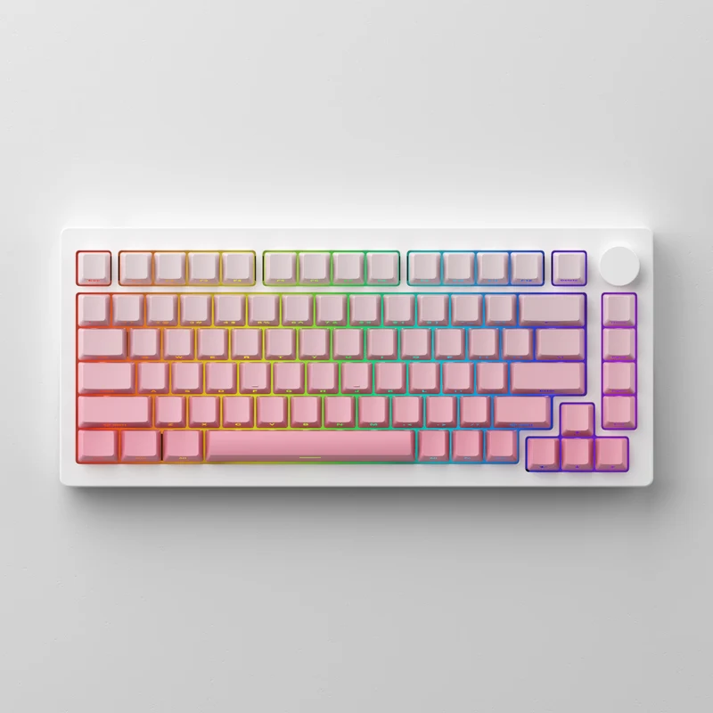 MonsGeek M1W V3 SP Aluminum Case Multi-Mode RGB Hot-Swappable Mechanical Keyboard (Moonlight White) (Akko V3 Piano Pro Switch)
