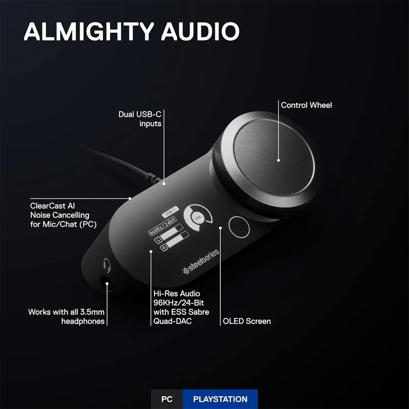 SteelSeries GameDAC Gen2 Hi-Res Certified DAC (60262)