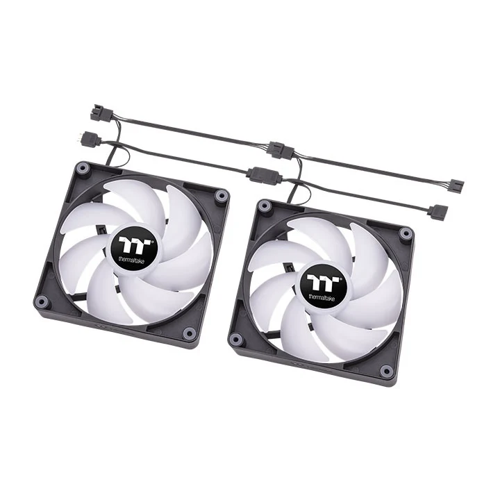 Thermaltake CT140 ARGB Sync PC Cooling Fan (2-Fan Pack) (Black, White)