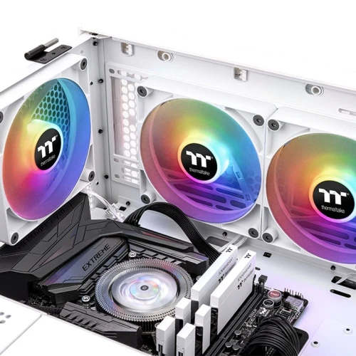 Thermaltake CT140 ARGB Sync PC Cooling Fan (2-Fan Pack) (Black, White)