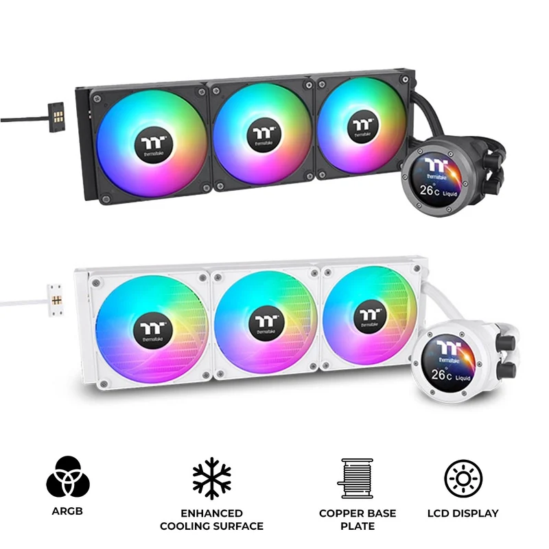 Thermaltake TH420 V2 Ultra EX ARGB Sync AIO Liquid Cooler (Black, Snow Edition)