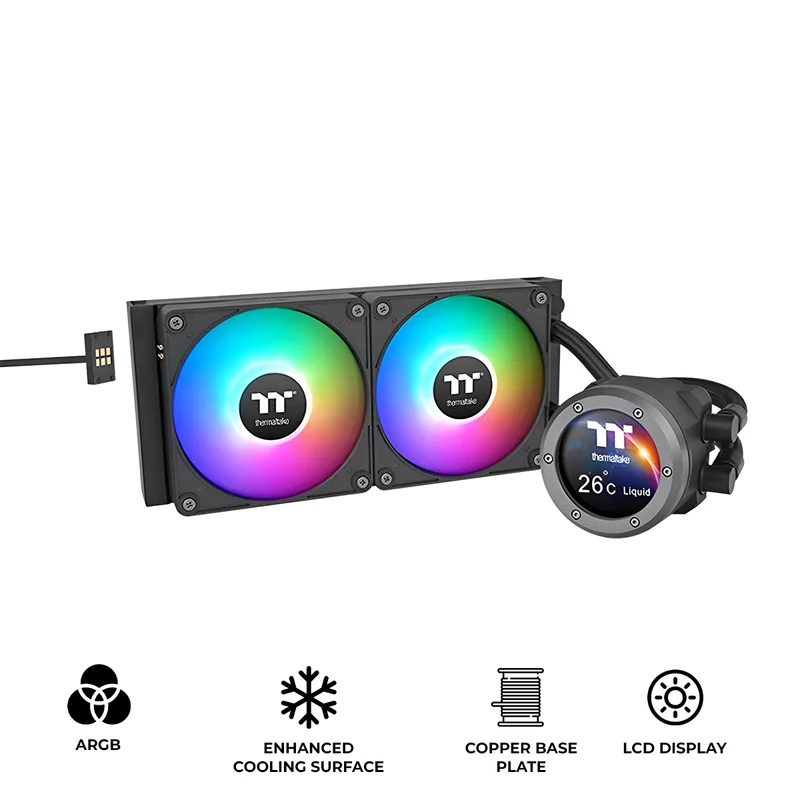 Thermaltake TH280 V2 Ultra EX ARGB Sync AIO Liquid Cooler (Black, Snow Edition)