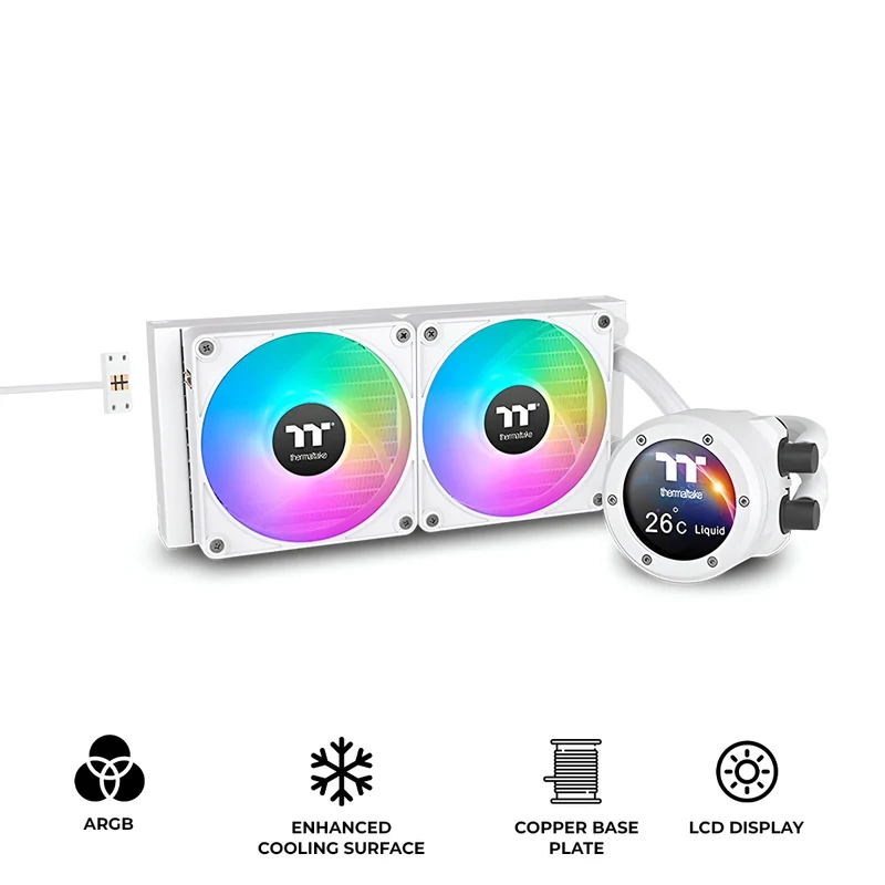 Thermaltake TH280 V2 Ultra EX ARGB Sync AIO Liquid Cooler (Black, Snow Edition)