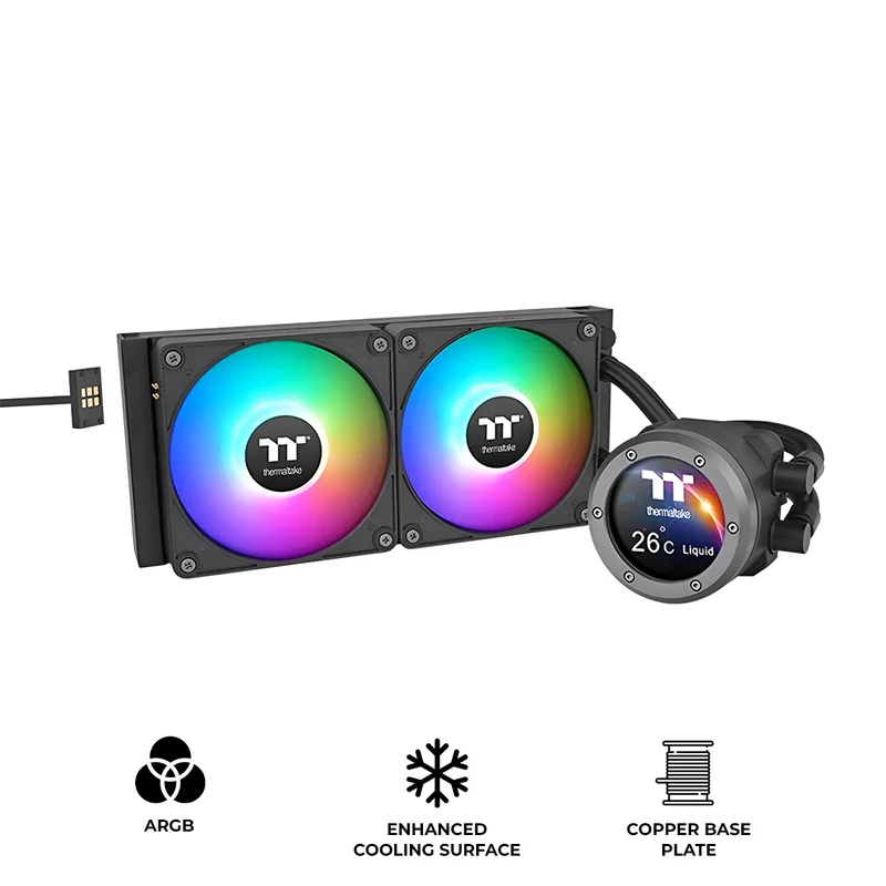 Thermaltake TH240 V2 Ultra EX ARGB Sync AIO Liquid Cooler (Black, Snow Edition)