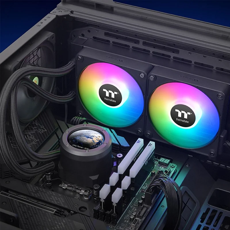 Thermaltake TH240 V2 Ultra EX ARGB Sync AIO Liquid Cooler (Black, Snow Edition)