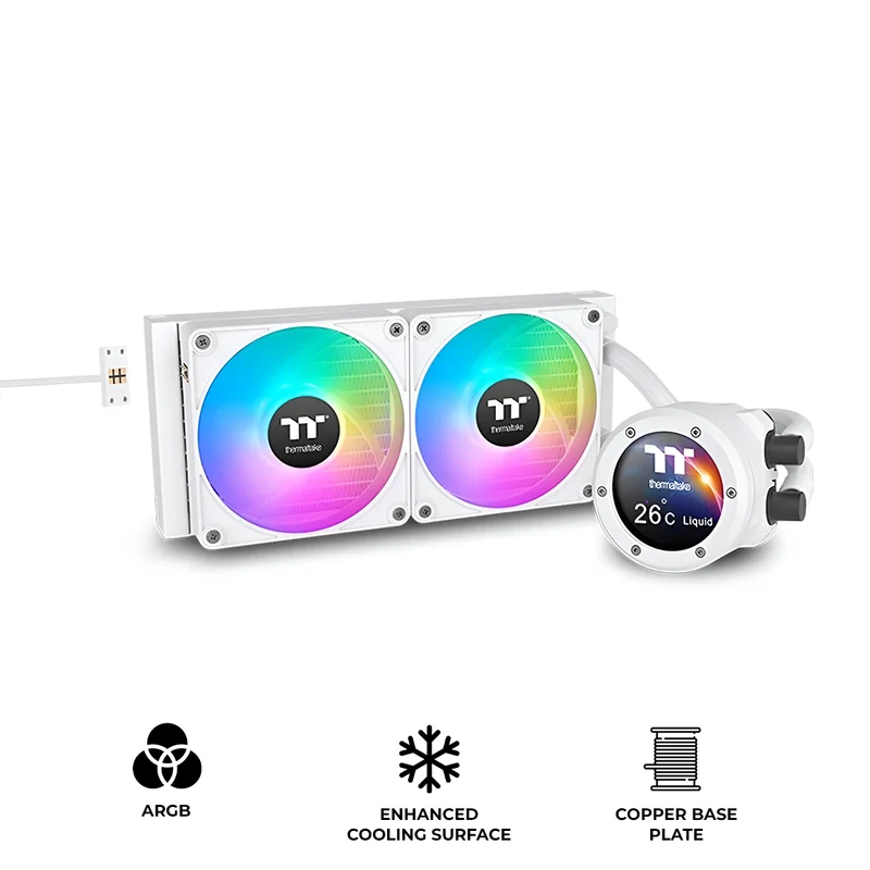 Thermaltake TH240 V2 Ultra EX ARGB Sync AIO Liquid Cooler (Black, Snow Edition)