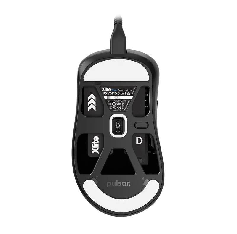Pulsar Xlite Wired Ultralight Gaming Mouse Size 2 (Black, White)