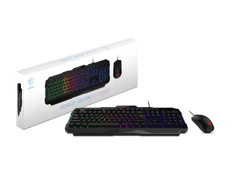 MSI Forge GK100 Combo Gaming RGB Keyboard & Mouse Set